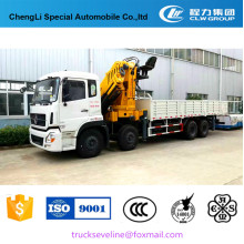 Camion de grue monté par camion de Dongfeng 8 * 4 de bras se pliant